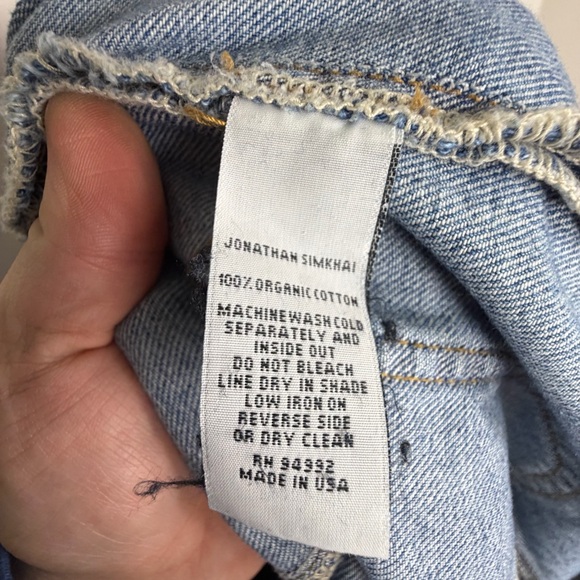 Jonathan Simkhai Beck Denim Jumpsuit Women's Size 6 Casual Belt Revolve Utility - Picture 9 of 9